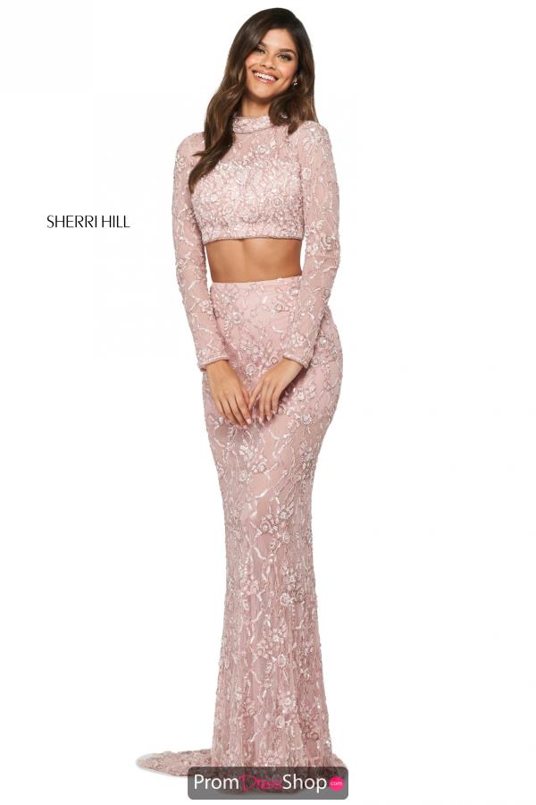 Sherri Hill Fitted Lace Dress 53444