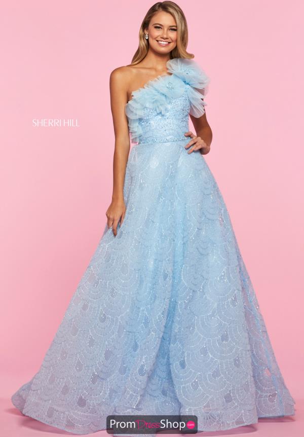 sherri hill light blue ballgown