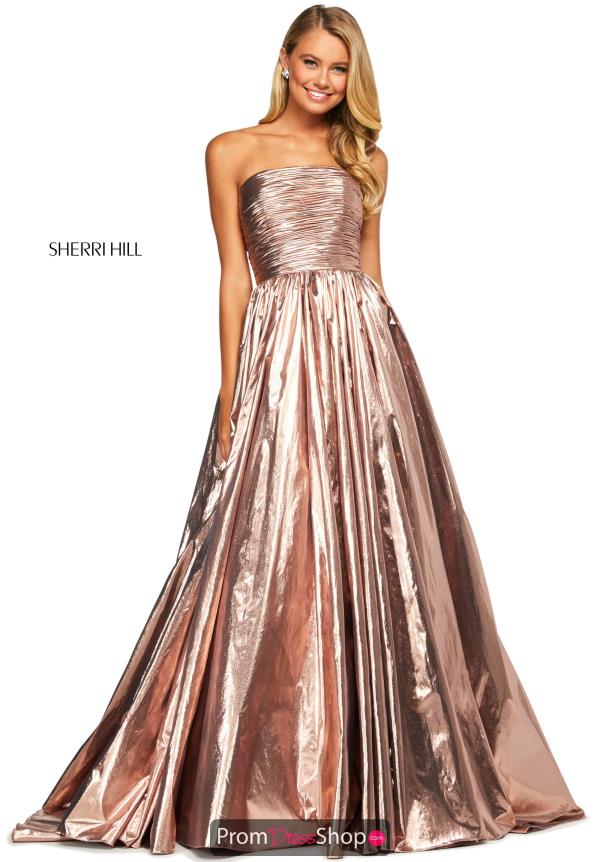 copper ball gown