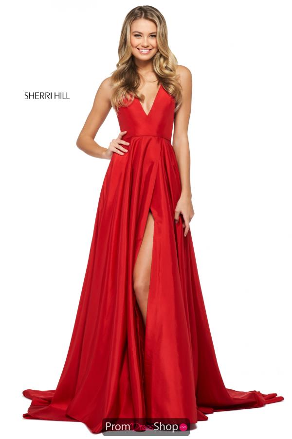 red sherri hill dress