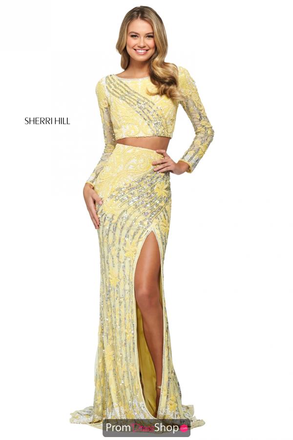 Sherri Hill High Neckline Fully Beaded Dress 53916