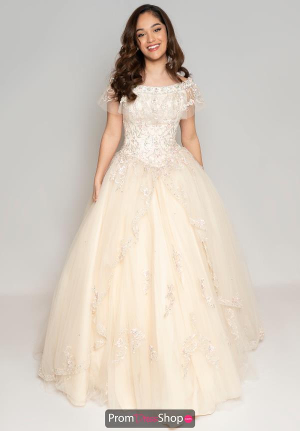 Quincearena Beaded Cap Sleeves 89181