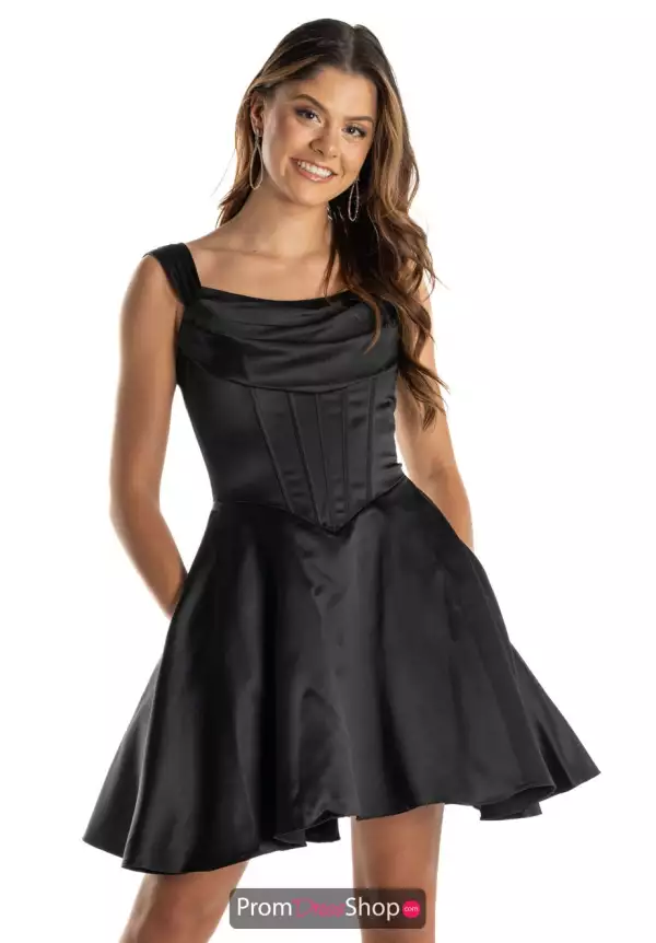 Satin Off The Shoulder Dress 9615