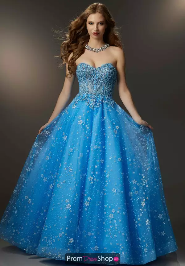 Ball Gown Strapless Cracked Ice Dress 48058