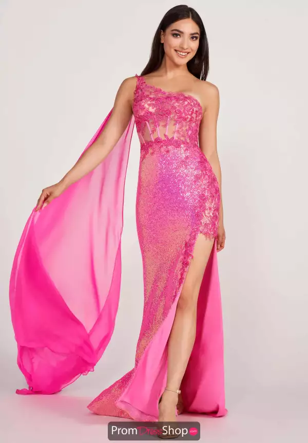 Single Shoulder Beaded Dress EW34020