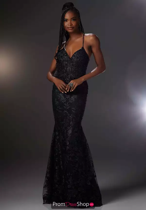 V-Neck Open Back Corset Dress 46001
