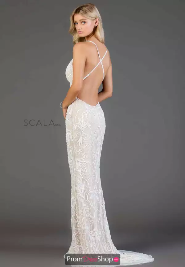Scala Long Sexy Beaded Dress 48557