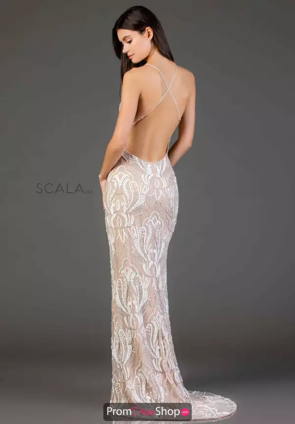 Scala Open Back Fitted Dress 48710
