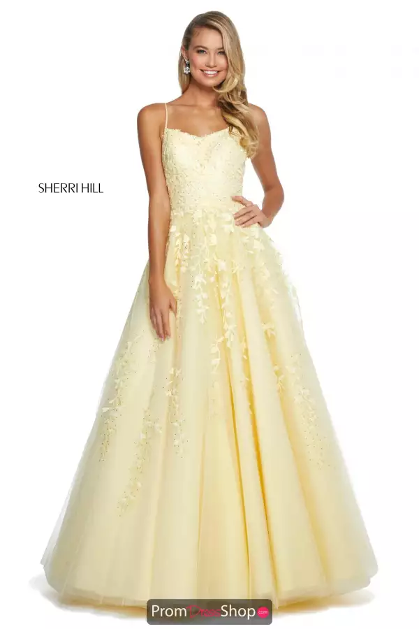 Sherri Hill Lace A Line Dress 53116