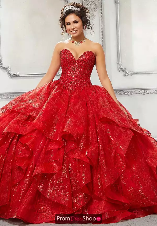 Long Beaded Sweatheart Quinceanera 89312