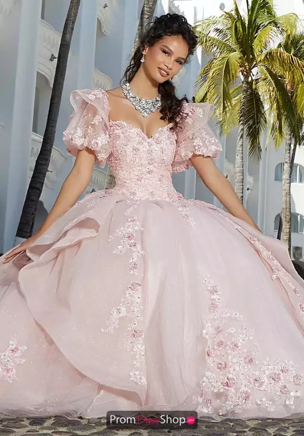 Long Beaded Sweetheart Quinceanera 34074