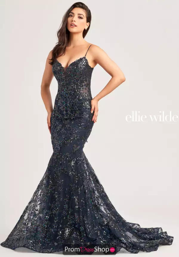 Ellie Wilde V Neck Dress EW35013