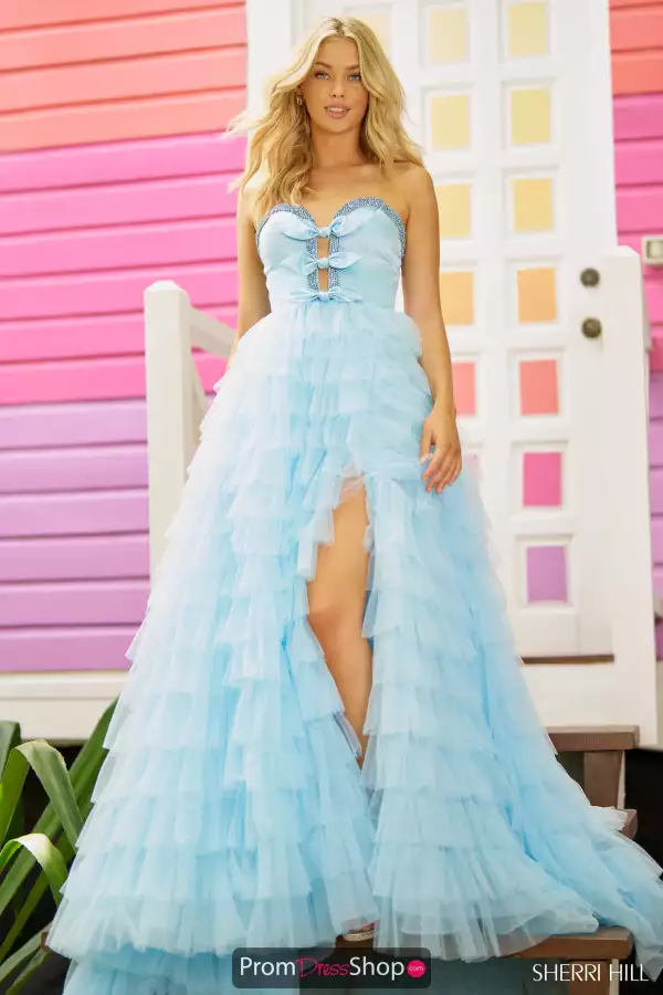 Strapless Tulle A-Line Dress 56012