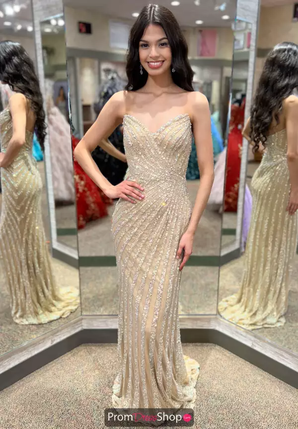 Strapless Beaded Dress 56360
