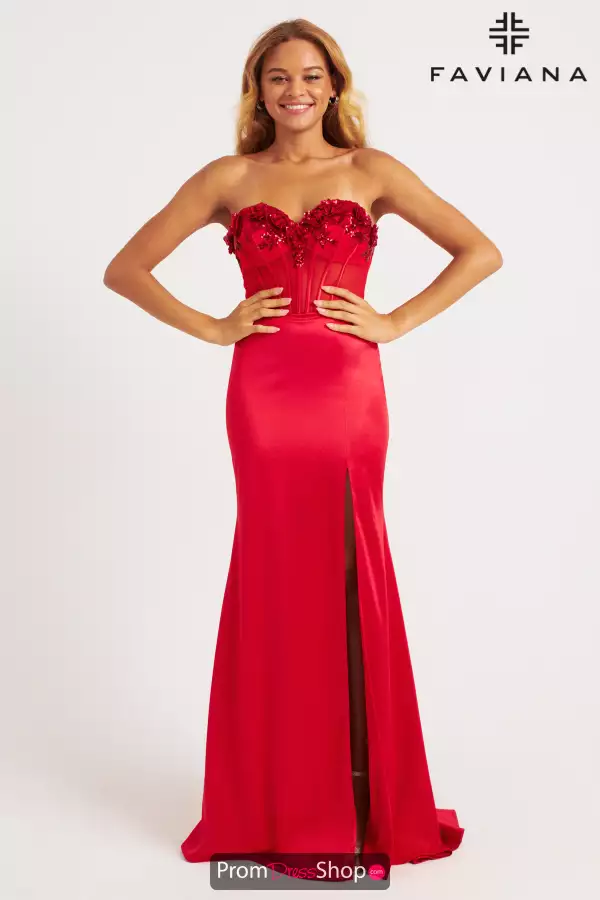 Fitted Strapless Corset Dress 11248