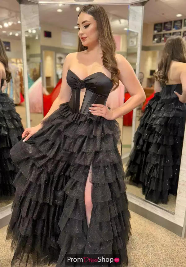 Strapless Satin Corset Dress 56804