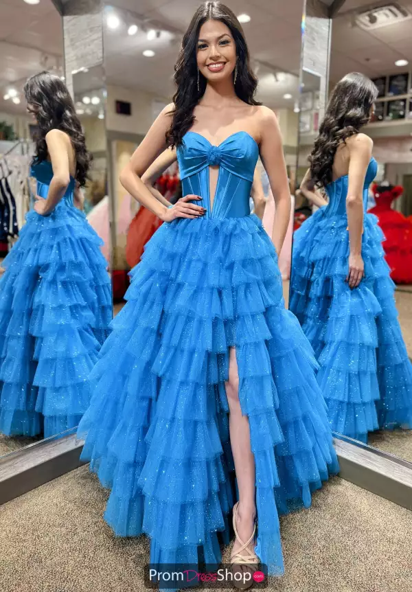 Strapless Satin Corset Dress 56804