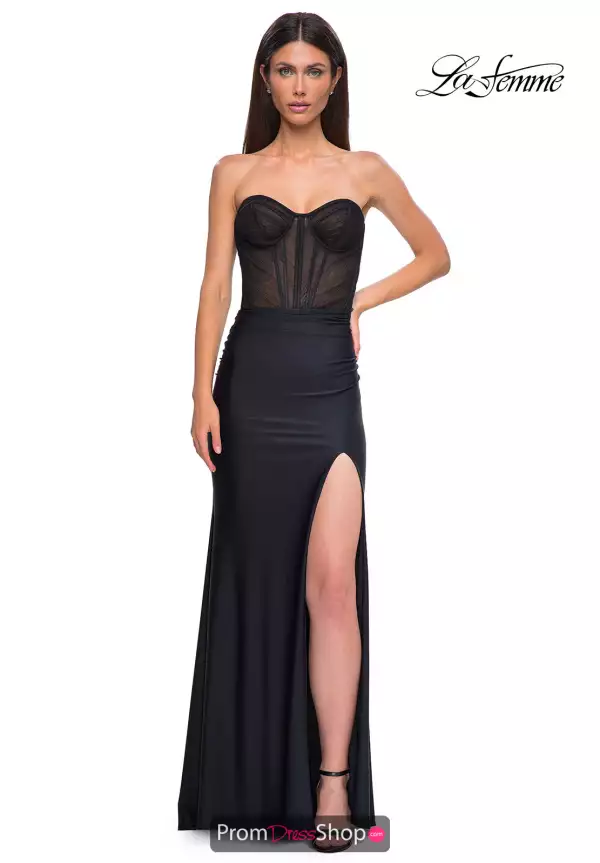 Sheer Corset Strapless Dress 32971