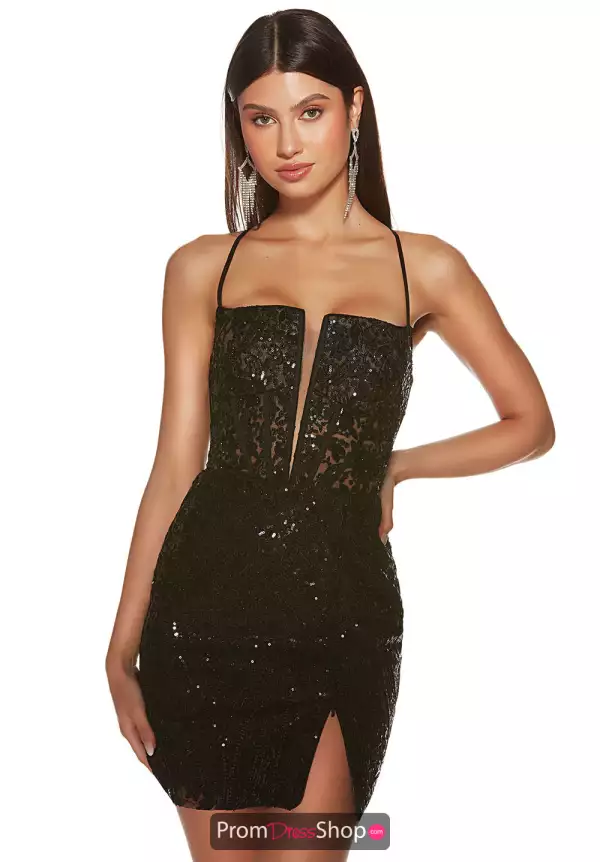 Full Sequins Fitted Dress 4813