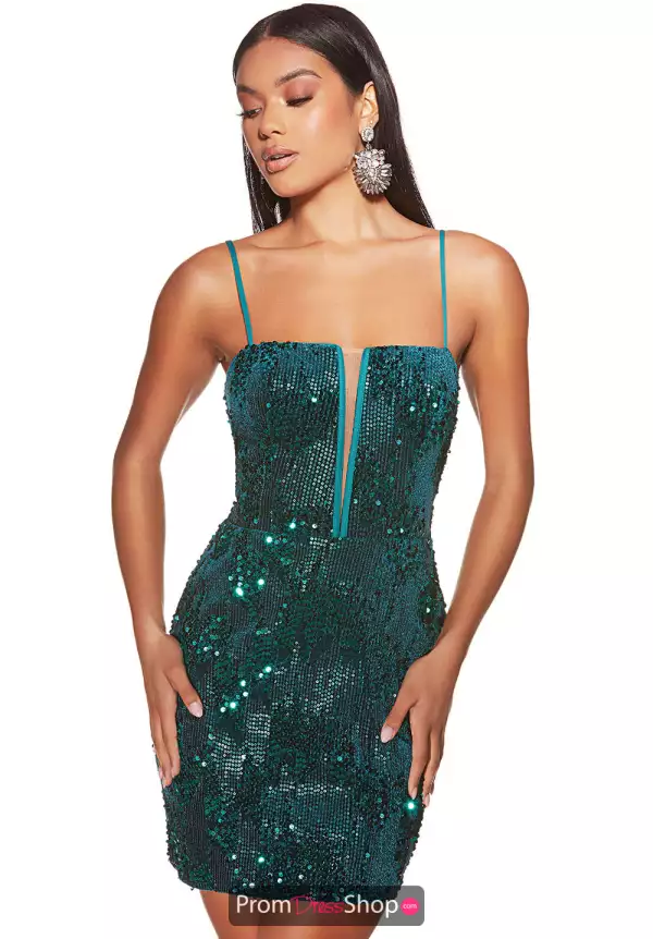 Short Fitted Sequins Dress 4932