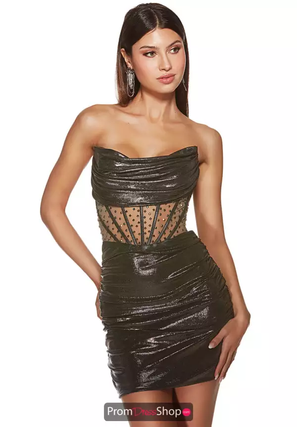 Strapless Jersey Short Dress 4847