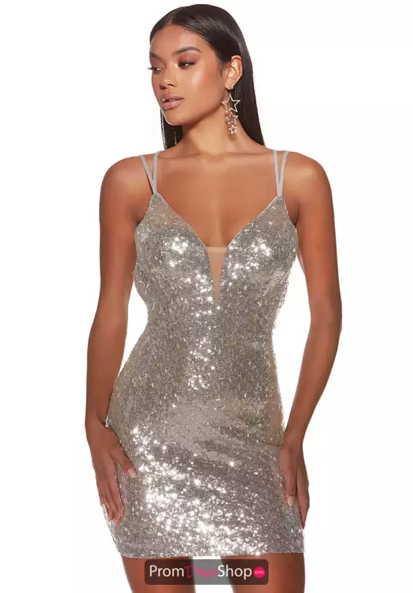 Sequins Fitted Short Dress 4810