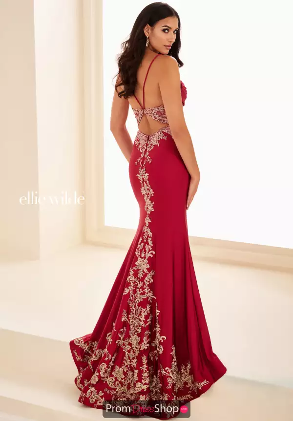 Applique Beaded Corset Dress EW37068