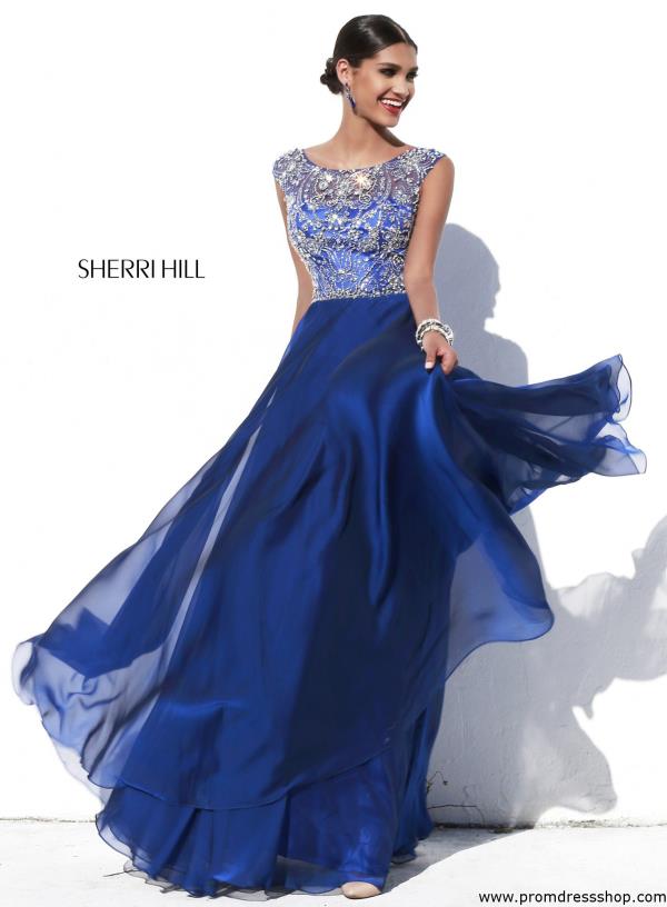 sherri hill cap sleeve dress