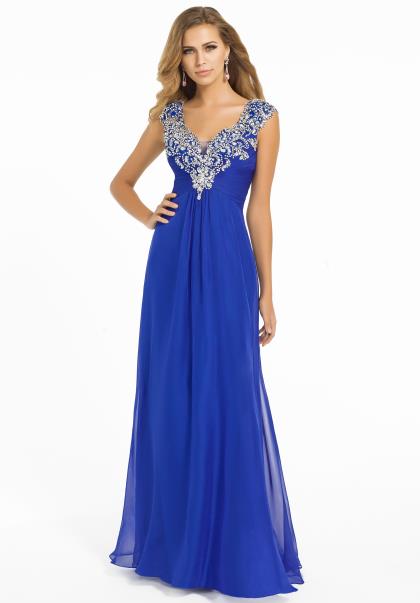 2014 Blush Flowy Prom Dress 9738