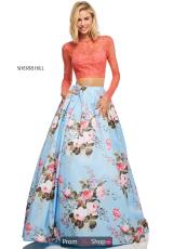 Coral/Blue Print