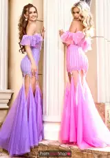 Lilac and Bright Pink