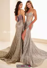 Light Gold/Slate Blue and Silver