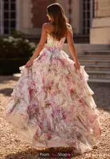 Ivory/Pink/Green Print