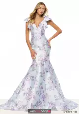 Light Blue/Lilac Print