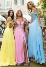 Yellow, Pink, Sky Blue