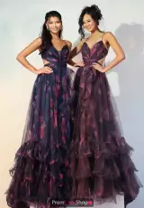 Dark Blue and Black/Red Print