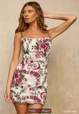 Ivory/Fuchsia Print