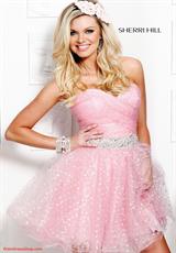 2012 Sherri Hill Prom Dresses 2407.  Available in Aqua, Black, Coral, Lilac, Pink, Royal, White, Yellow
