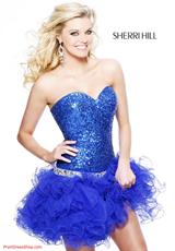 2012 Sherri Hill Prom Dresses 2541.  Available in Aqua, Black, Black/Silver, Emerald, Gold, Pink, Purple, Red, Royal, Silver