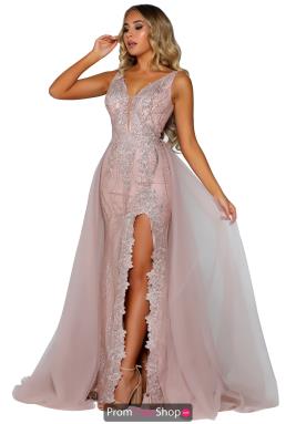pink and rose gold prom dress