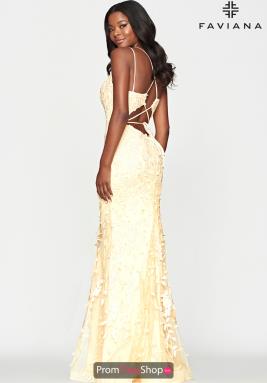 faviana white prom dress