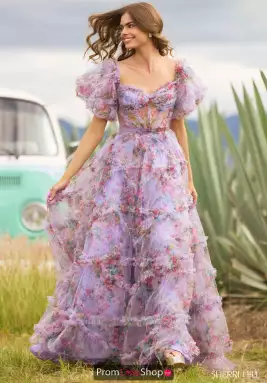 Váy Đầm - Multicolor Floral Midi Silk Dress