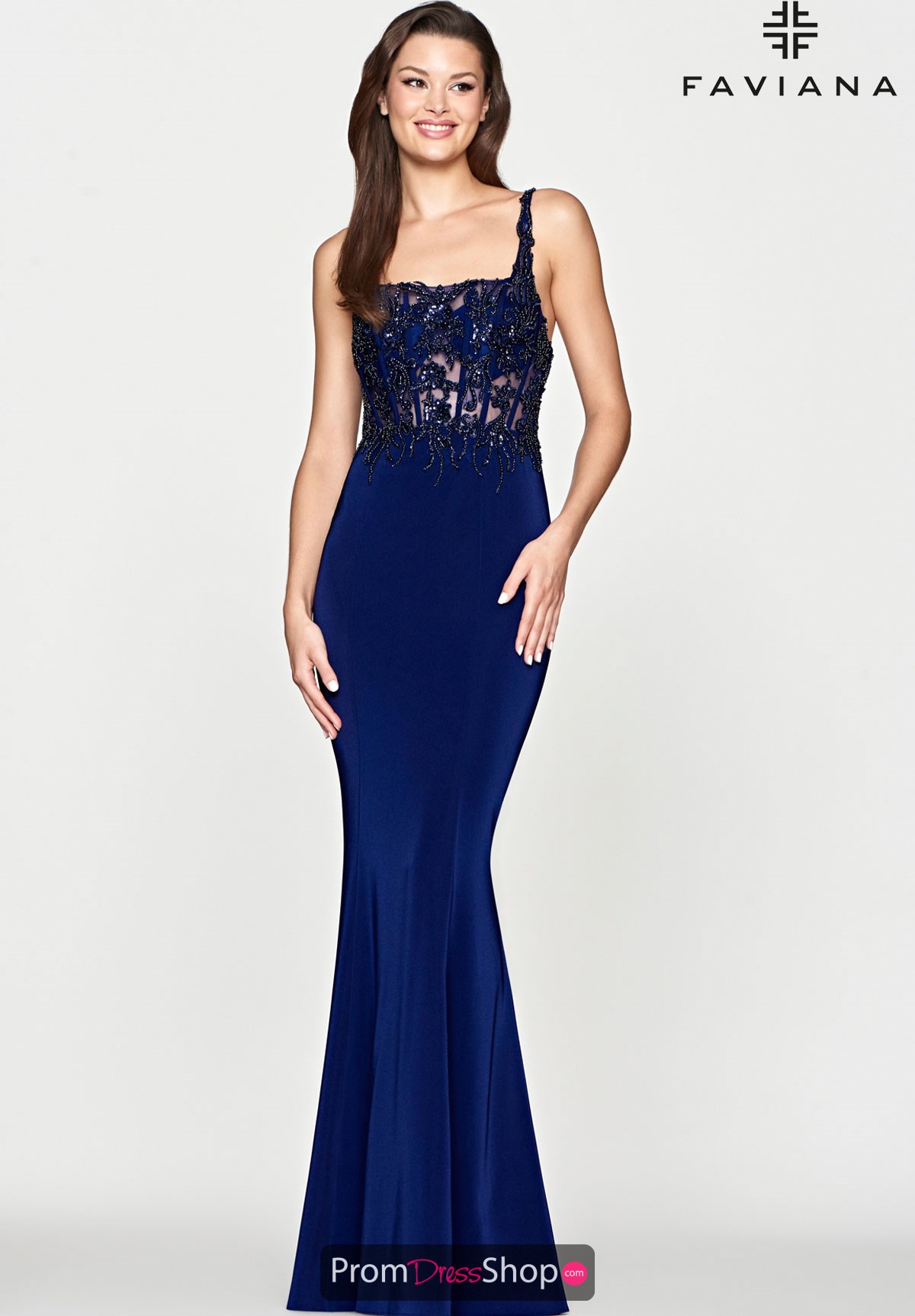 Corset Applique Long Dress S10675 Corset Applique Long Dress S10675