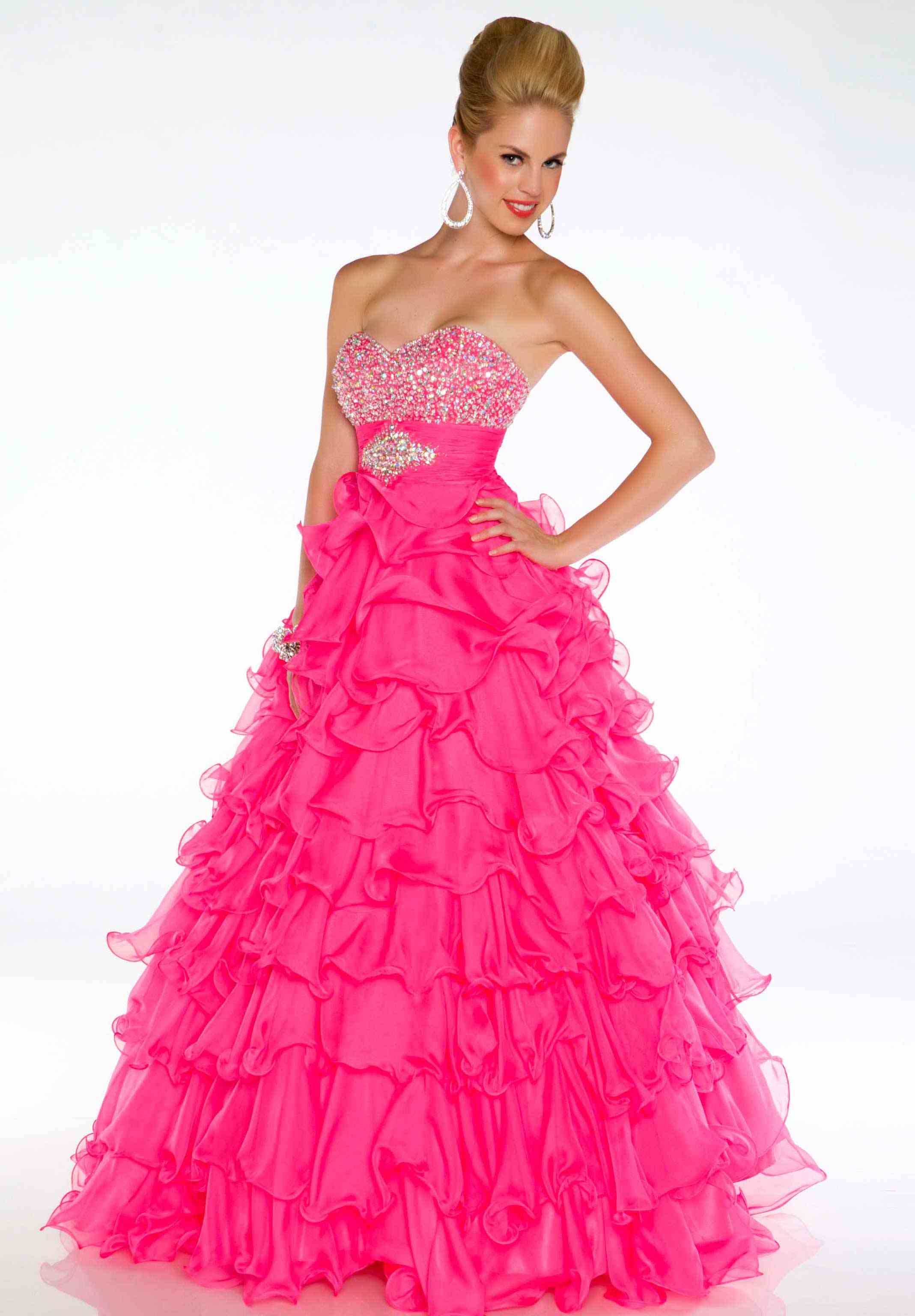 Prom Dresses In Hot Pink Red Prom Dresses